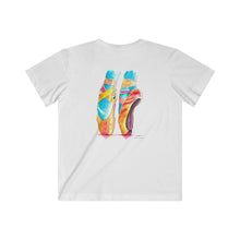 Load image into Gallery viewer, Watercolor Pointe Shoes - Design on Back -  Kids Fine Jersey (White, Light Pink, Black)
