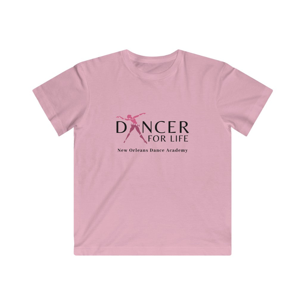 NODA Dancer for Life - Kids Fine Jersey Tee (Pink, White, Gray)