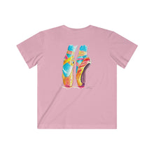 Load image into Gallery viewer, Watercolor Pointe Shoes - Design on Back -  Kids Fine Jersey (White, Light Pink, Black)
